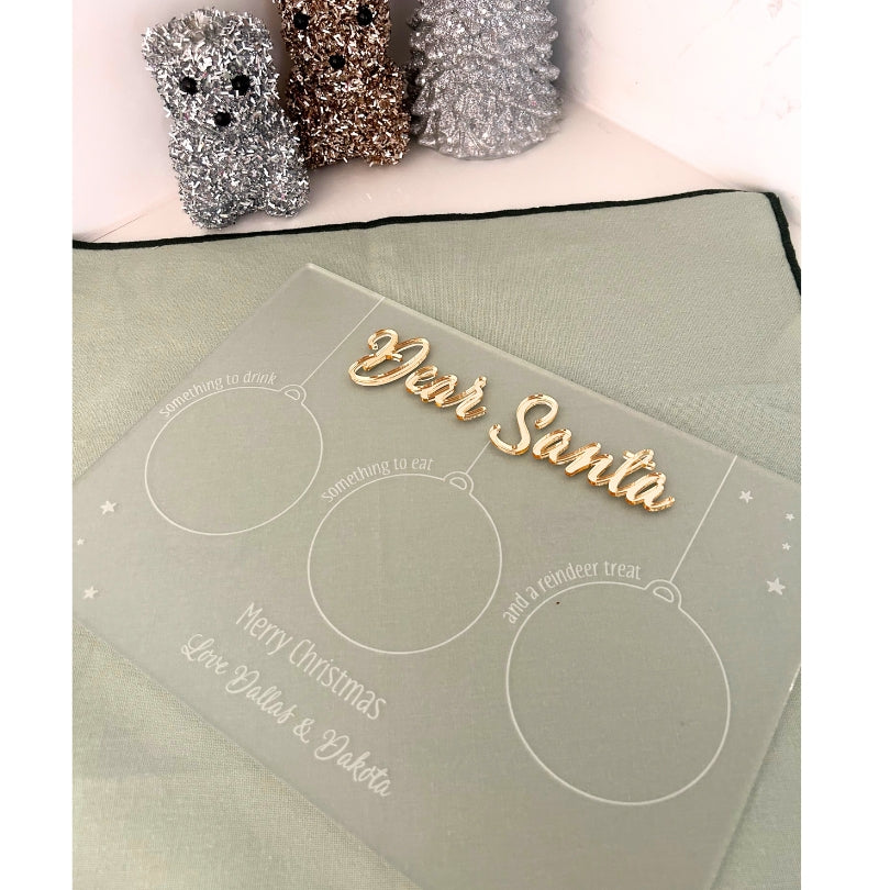 Santa Treat Plate - Clear